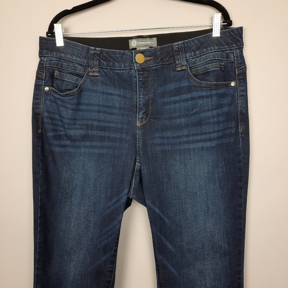 Democracy Ab Technology Dark Wash Raw Hem Ankle Skinny Jeans size 16W - Picture 2 of 14